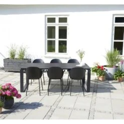 Lisomme Jens Tuintafel Zwart - 210 X 100 Cm -Leenbakker Winkel 8a67c987e29b4b308c390208fcf599ec