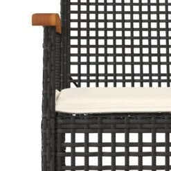 VidaXL - Tuinstoelen - Zwart - Poly Rattan En Acaciahout - 4 Stuks - Met Kussens -Leenbakker Winkel 8caede0ee14f4dc684fd865da581afb3