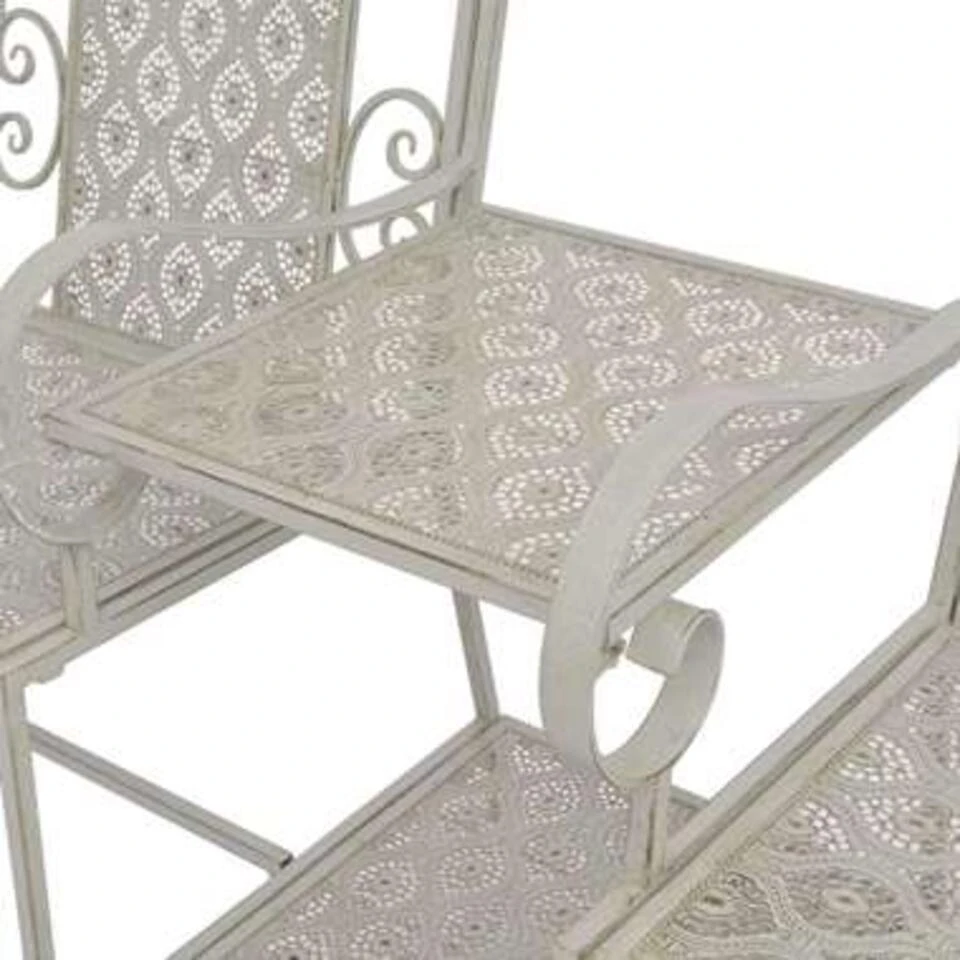 VidaXL Tuinbank 2-zits 161 Cm Staal Grijs 3 VidaXL Tuinbank 2-zits 161 Cm Staal Grijs - Afbeelding 3