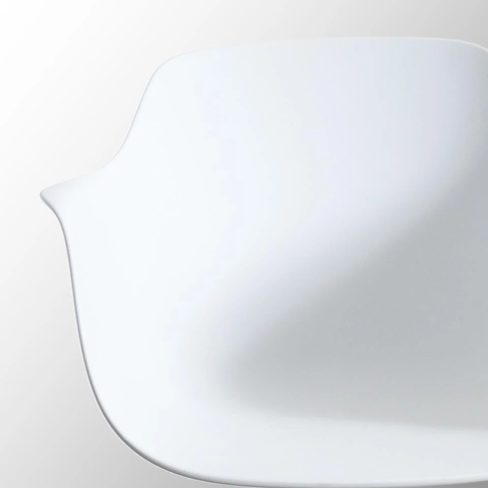 Nolon Noa-Puk Kunststof Tuinstoel Wit - Wit Onderstel 3 Nolon Noa-Puk Kunststof Tuinstoel Wit - Wit Onderstel - Afbeelding 3