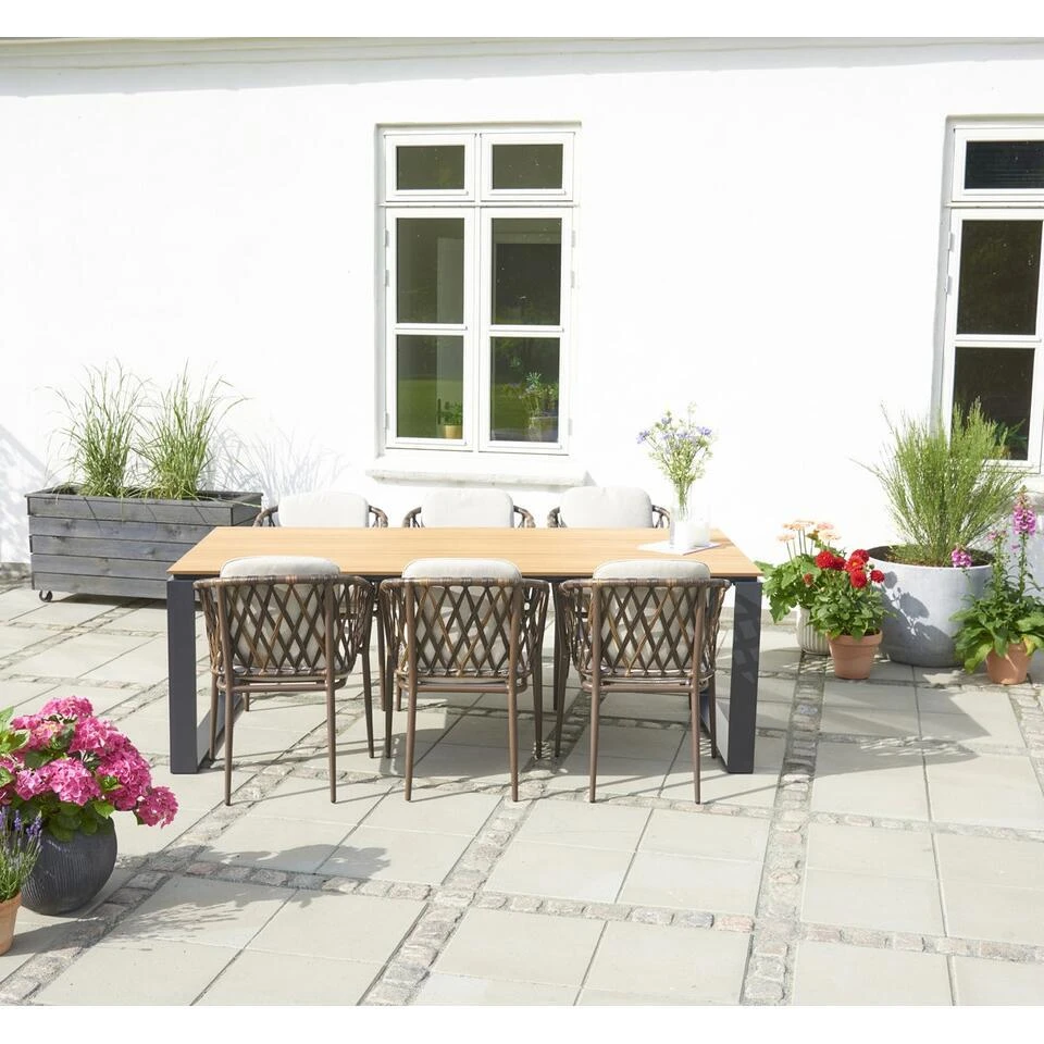 Lisomme Joep Tuintafel Polywood Naturel - 210 X 100 Cm 5 Lisomme Joep Tuintafel Polywood Naturel - 210 X 100 Cm - Afbeelding 5