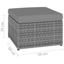 VidaXL - Tuinstoelen - Antraciet - Poly Rattan - Met Voetenbank -Leenbakker Winkel 8fc543a3a076445e9f805817970e93c8