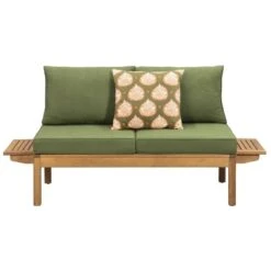 Tuinbank Orleàns Brest - Naturel/donkergroen - 61x157x61 Cm -Leenbakker Winkel 90103783 3160