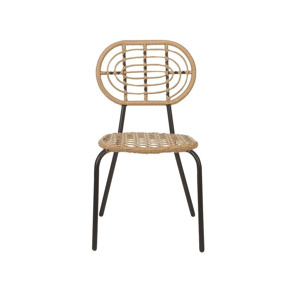 PRATELLO - Tuinstoel Set Van 4 - Naturel - PE Rotan 6 PRATELLO - Tuinstoel Set Van 4 - Naturel - PE Rotan - Afbeelding 6