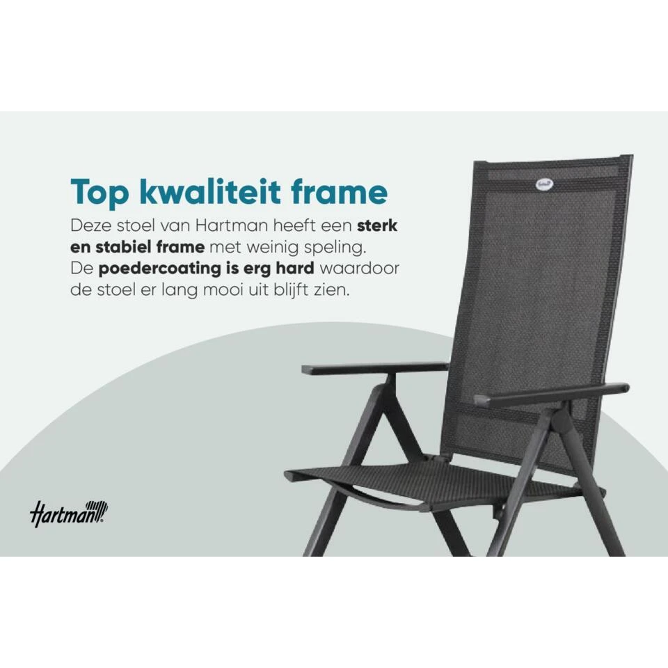 Set Van 4 - Hartman Napoli Verstelbare Stoel - Teak 9 Set Van 4 - Hartman Napoli Verstelbare Stoel - Teak - Afbeelding 9