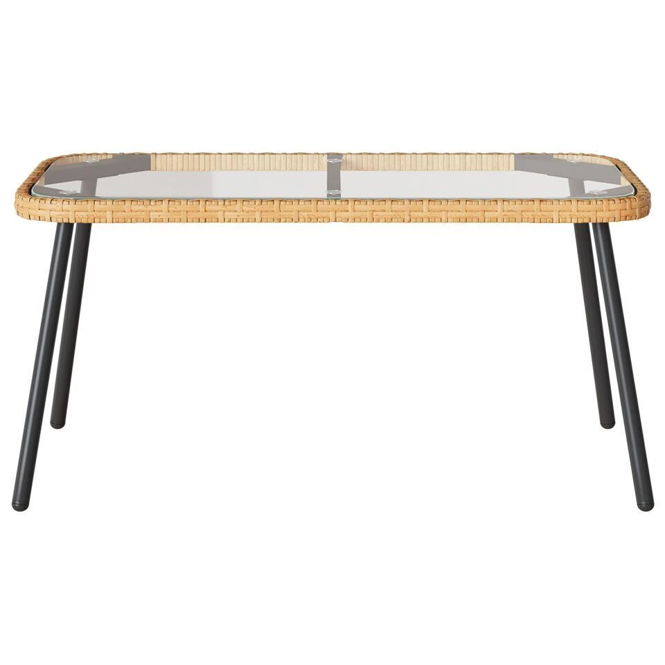 VidaXL - Salontafel - Bruin - Poly Rattan - 90 X 45 X 43 Cm 5 VidaXL - Salontafel - Bruin - Poly Rattan - 90 X 45 X 43 Cm - Afbeelding 5