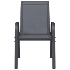VidaXL - Stapelbare Tuinstoel - Grijs - Stof -Leenbakker Winkel 9273de85e8744529bbb7f93beaf72cfd