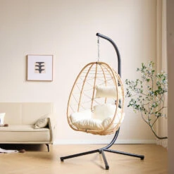 Hangstoel Van Bruin Rotan En Metaal -Leenbakker Winkel 96e066cce435451391fa2204925ba9cc