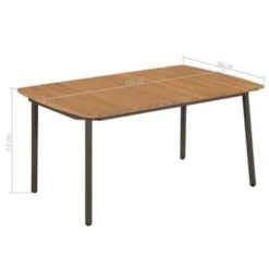 VidaXL - Tuintafel - Bruin - Hout - 150 X 90 X 72 Cm 7 VidaXL - Tuintafel - Bruin - Hout - 150 X 90 X 72 Cm -Leenbakker Winkel 96fa4711ebc1442a9ffc15778d6d0da7