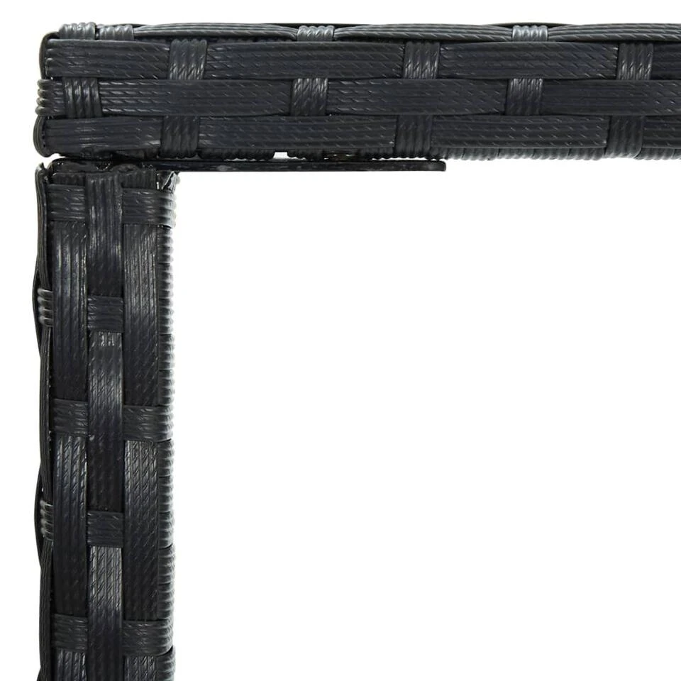 VidaXL - Tuinbartafel - Zwart - Poly Rattan En Glas - 70 X 70 X 110 Cm 4 VidaXL - Tuinbartafel - Zwart - Poly Rattan En Glas - 70 X 70 X 110 Cm - Afbeelding 4