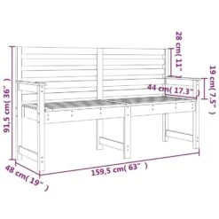 VidaXL - Tuinbank - Bruin - Douglashout - 159.5 X 48 X 91.5 Cm -Leenbakker Winkel 98d8ce584ed84309a7878f7f6242b440