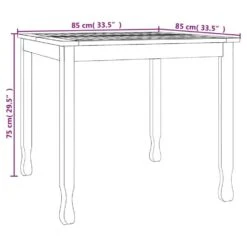 VidaXL - Tuintafel - Bruin - Teakhout - 85 X 85 X 75 Cm -Leenbakker Winkel 9923d74059aa4f8e8cbd9c90cbcd26bb