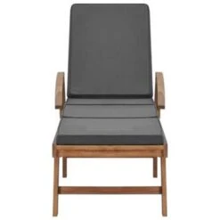 VidaXL Ligbed Met Kussen Massief Teakhout Donkergrijs -Leenbakker Winkel 9b211126ce1249e4a1573e5acf11c0bc