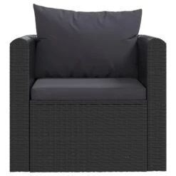 VidaXL Fauteuil Met Kussens Poly Rattan Zwart -Leenbakker Winkel 9c51a855bb8a40c78f0a6357ceb8619e