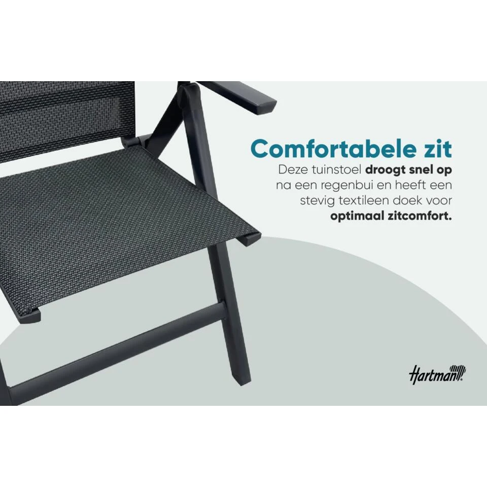 Set Van 4 - Hartman Napoli Verstelbare Stoel - Teak 5 Set Van 4 - Hartman Napoli Verstelbare Stoel - Teak - Afbeelding 5