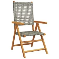 VidaXL - Tuinstoelen - Grijs - Acaciahout En Poly Rattan - 2 Stuks -Leenbakker Winkel 9e782c18192b4c2dacee3d7cf0a847e7