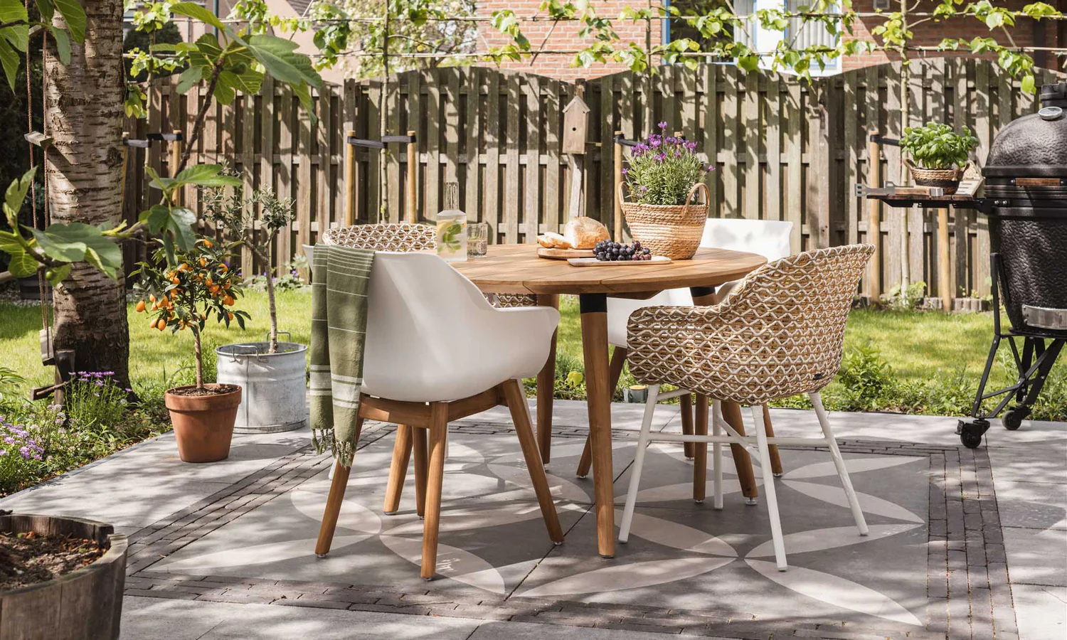 Leenbakker Winkel -Leenbakker Winkel Hee Lounge Chair white Moroccan Vase L yellow Star yellow