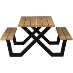 WOOOD Tablo Picknicktafel Met X-poot Buiten - Naturel - 75x206x145 -Leenbakker Winkel a1f96a062ade41bd944108a6cdff5e8c