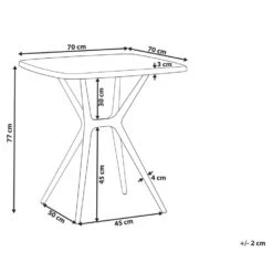 PIAVE - Tuintafel - Zwart - 70 X 70 Cm - Synthetisch Materiaal -Leenbakker Winkel a2b98d1afb7a428490452d39f669f774