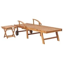 VidaXL Ligbedden 2 St Met Tafel Massief Teakhout -Leenbakker Winkel a3f1eff27d664b19884993c3ce715fa8