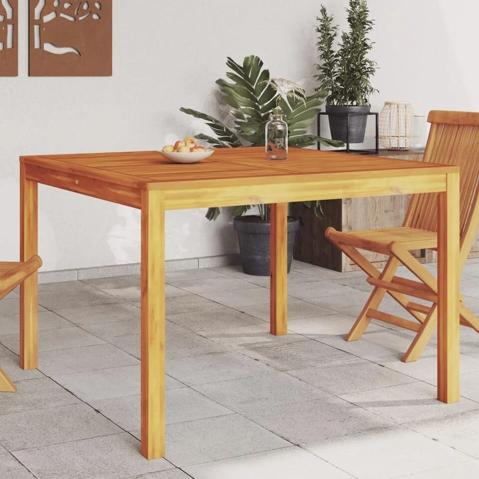 VidaXL - Tuintafel - Bruin - Acaciahout - 110 X 110 X 75 Cm 2 VidaXL - Tuintafel - Bruin - Acaciahout - 110 X 110 X 75 Cm - Afbeelding 2