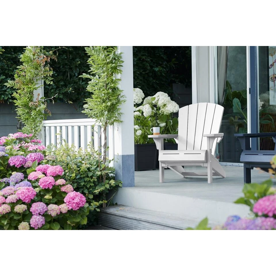 Keter Troy Adirondack Tuinstoel - Set Van 2 - 85x80x96.5cm - Wit 15 Keter Troy Adirondack Tuinstoel - Set Van 2 - 85x80x96.5cm - Wit - Afbeelding 15