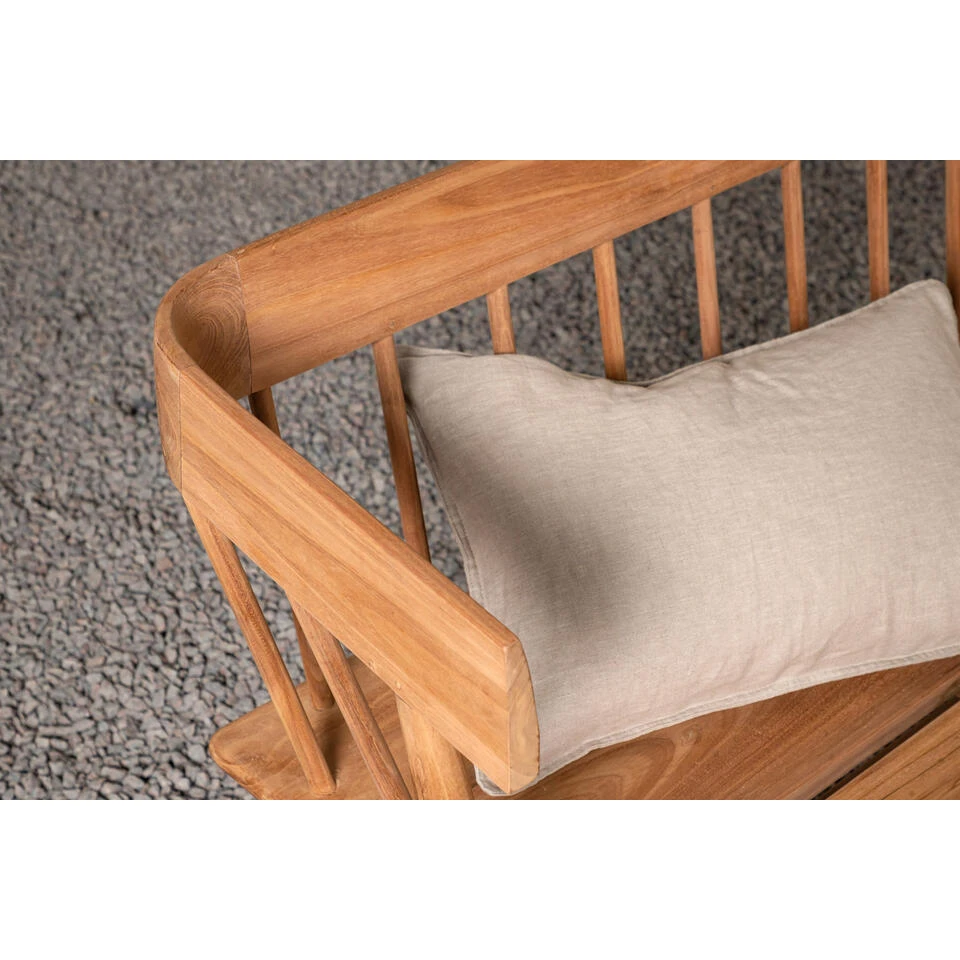 Fjôrd Tuinbank Naturel Teakhout - 132x132x85cm - Split 3 Fjôrd Tuinbank Naturel Teakhout - 132x132x85cm - Split - Afbeelding 3