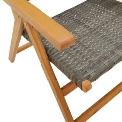 VidaXL - Tuinstoelen - Grijs - Acaciahout En Poly Rattan - 2 Stuks -Leenbakker Winkel a7752c96857341658e35779541456d94