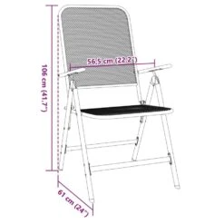 VidaXL - Inklapbare Tuinstoel - Antraciet - Metaal - 2 Stuks -Leenbakker Winkel a8772b281d9f4b45b8b97728f752b853