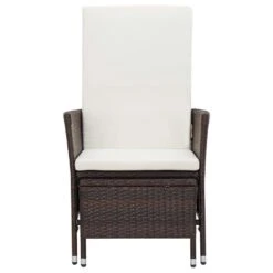VidaXL - Tuinstoel - Bruin - Poly Rattan - Verstelbaar - Met Kussens -Leenbakker Winkel a87ef8f96a1947c4b239ba23632b8da1