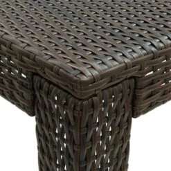 VidaXL - Bistrotafel - Bruin - Poly Rattan - 140.5 X 60.5 X 110.5 Cm -Leenbakker Winkel ab41db0e339543738ab7ef278db535a3
