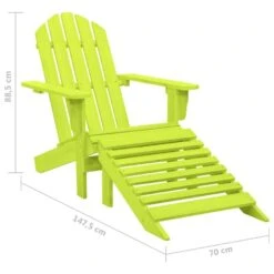 VidaXL - Tuinstoel Adirondack - Groen - Hout - Met Voetenbank 15 VidaXL - Tuinstoel Adirondack - Groen - Hout - Met Voetenbank -Leenbakker Winkel abfe0eb9051c4032ba42653164936386