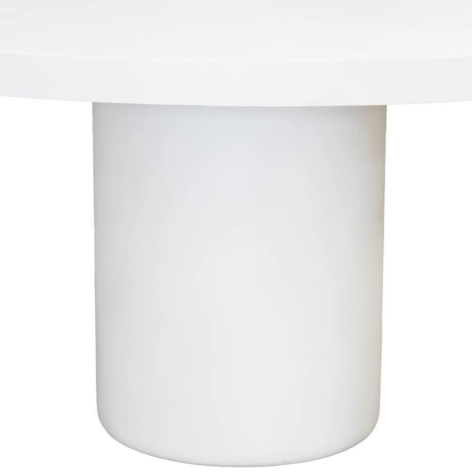 Tuintafel Rond 120cm - Wit Eco Composiet - Betonlook - Eden 3 Tuintafel Rond 120cm - Wit Eco Composiet - Betonlook - Eden - Afbeelding 3