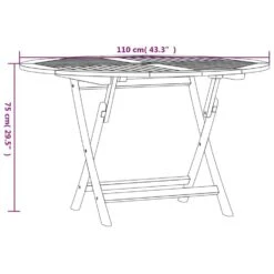 VidaXL - Tuintafel Inklapbaar - Bruin - Massief Teakhout - Ø 110x75 Cm 15 VidaXL - Tuintafel Inklapbaar - Bruin - Massief Teakhout - Ø 110x75 Cm -Leenbakker Winkel ae03c0be05a64c63a7de0f49bb06626f