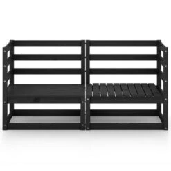 VidaXL Tuinbank 2-zits Massief Grenenhout Zwart -Leenbakker Winkel ae31b37973bd4edd9e069311e837fc1c