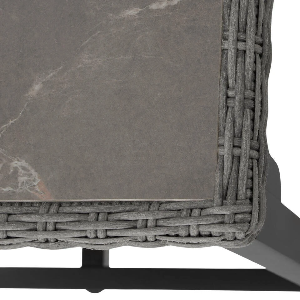 Tectake Wicker Bartafel Kutina 96x65x100cm, Grijs 5 Tectake Wicker Bartafel Kutina 96x65x100cm, Grijs - Afbeelding 5