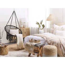 Beliani Hangstoel GABELLA - Zwart Katoen 7 Beliani Hangstoel GABELLA - Zwart Katoen -Leenbakker Winkel aee55501a2894f858c6fba082cb6387b