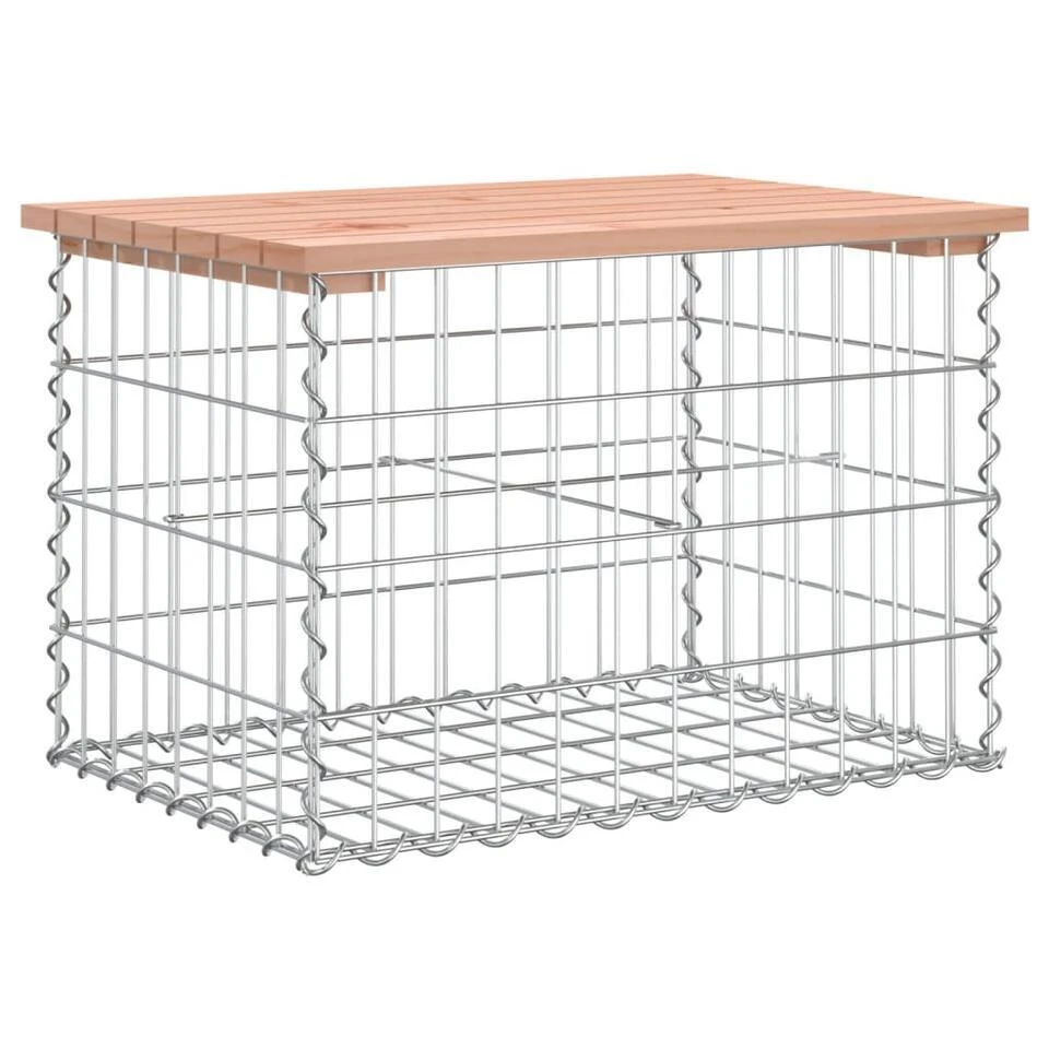 VidaXL - Tuinbank Schanskorfontwerp - Massief Douglashout - 63x44x42 Cm 5 VidaXL - Tuinbank Schanskorfontwerp - Massief Douglashout - 63x44x42 Cm - Afbeelding 5