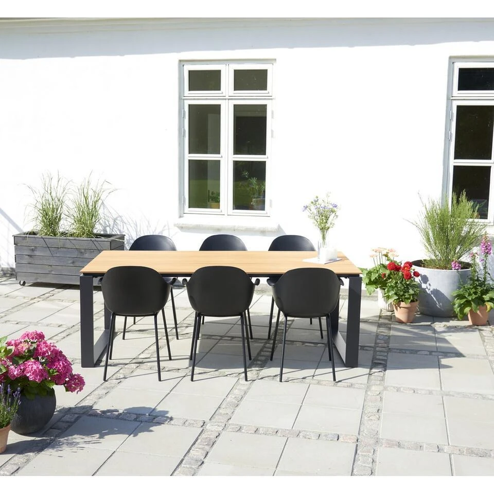 Lisomme Joep Tuintafel Polywood Naturel - 210 X 100 Cm 2 Lisomme Joep Tuintafel Polywood Naturel - 210 X 100 Cm - Afbeelding 2