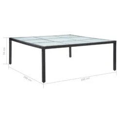 VidaXL Tuintafel 200x200x74 Cm Poly Rattan Zwart -Leenbakker Winkel affcd82fc1044016be2fe7185c686b64