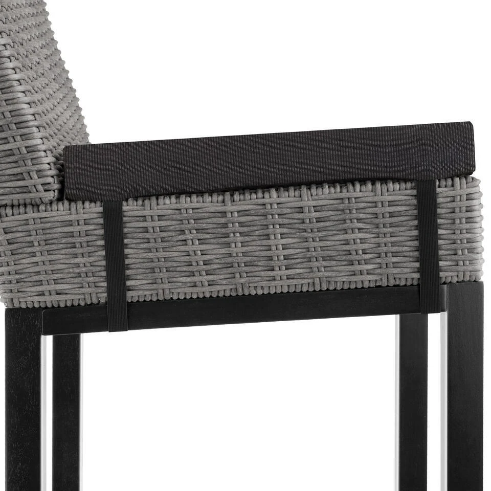 Tectake Wicker Bartafel Kutina Met 4 Stoelen Latina, Grijs 8 Tectake Wicker Bartafel Kutina Met 4 Stoelen Latina, Grijs - Afbeelding 8