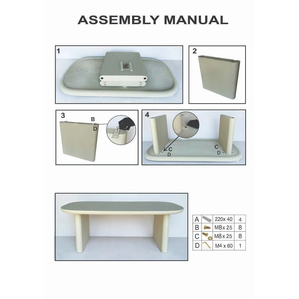 Tuintafel Deens Ovaal - Beige Betonlook - 300x100x75cm - Maya 8 Tuintafel Deens Ovaal - Beige Betonlook - 300x100x75cm - Maya - Afbeelding 8