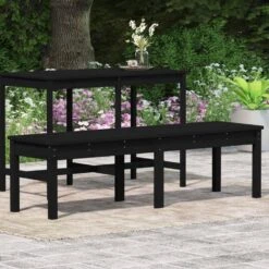 VidaXL - Tuinbank 2-zits - Zwart - Grenenhout - 159.5 X 44 X 45 Cm 10 VidaXL - Tuinbank 2-zits - Zwart - Grenenhout - 159.5 X 44 X 45 Cm -Leenbakker Winkel b4b0c8c6741247bfa7c27b161dade6ab