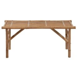 VidaXL - Tuinbank Inklapbaar Met Antraciet Kussen - Bamboe - 118x38x45 Cm -Leenbakker Winkel b5f01e82538e41a39020c599166df984