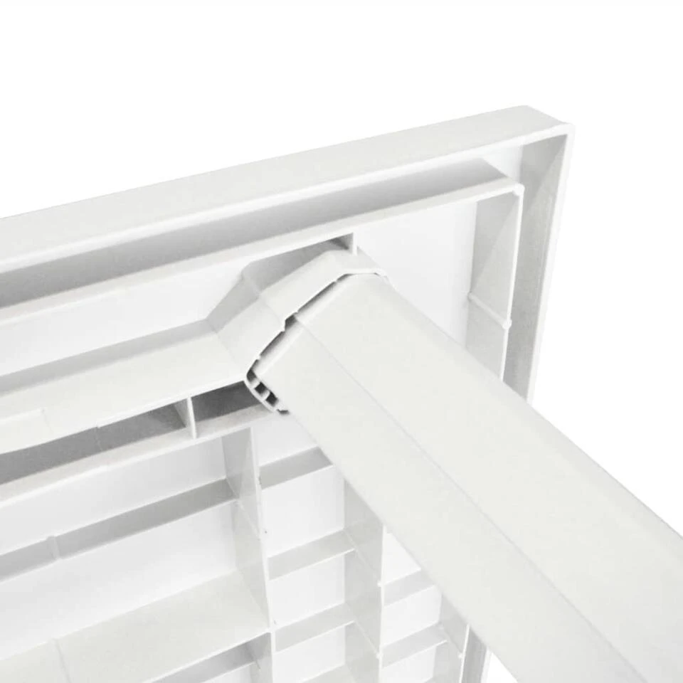 VidaXL Tuintafel 126x76x72 Cm Kunststof Wit 2 VidaXL Tuintafel 126x76x72 Cm Kunststof Wit - Afbeelding 2