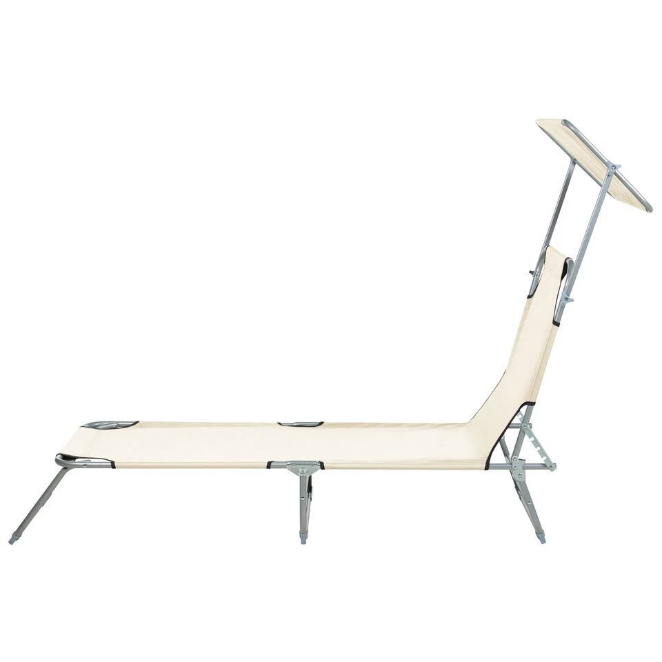 FOLIGNO - Strandstoel - Crème - Polyester 6 FOLIGNO - Strandstoel - Crème - Polyester - Afbeelding 6