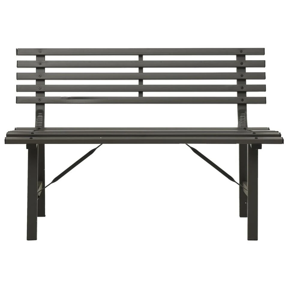VidaXL - Tuinbank - Zwart - Staal - 110 Cm 3 VidaXL - Tuinbank - Zwart - Staal - 110 Cm - Afbeelding 3