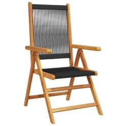 VidaXL- Tuinstoelen - Zwart - Massief Acaciahout En Polypropeen - 2 Stuks -Leenbakker Winkel b6de11194f72434cbd3b7ec504bc6f1b