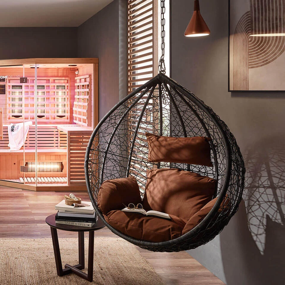 Merkloos HOME DELUXE Hangstoel CIELO Bruin Mand + Kussen 2 Merkloos HOME DELUXE Hangstoel CIELO Bruin Mand + Kussen - Afbeelding 2