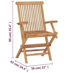 VidaXL - Tuinstoelen - Inklapbaar - Massief Teakhout - 2 Stuks -Leenbakker Winkel b863ea68637b4625aad6ef540fd23f38